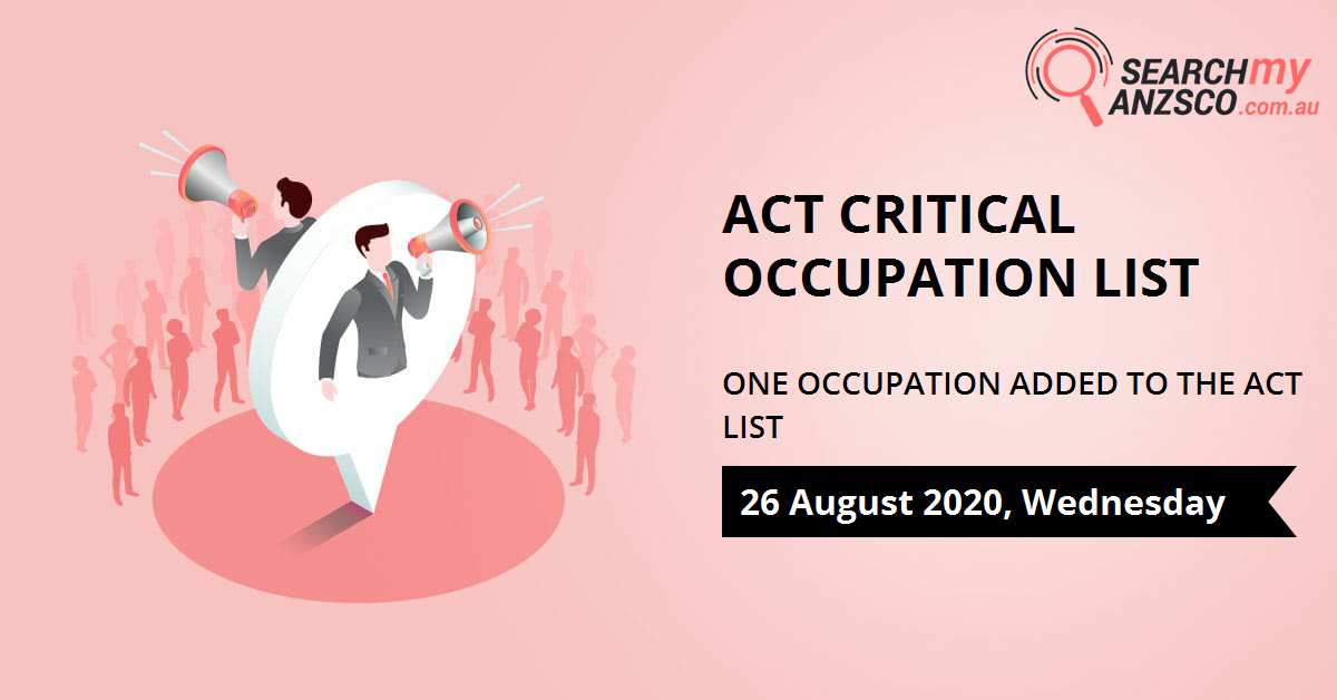 ACT Critical Occupation List