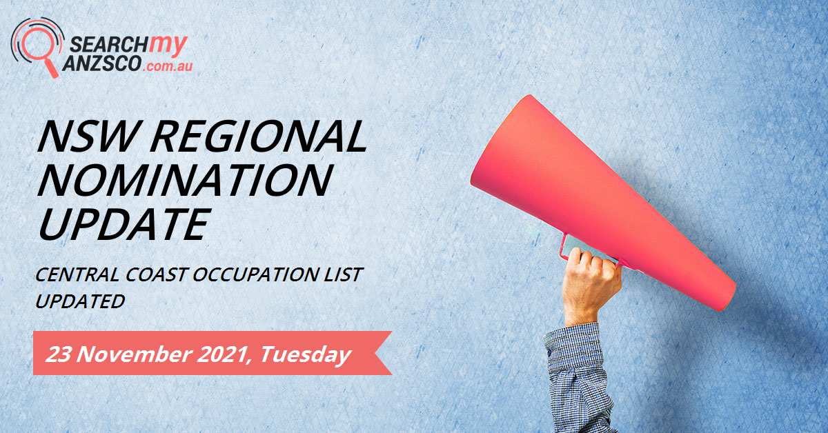 NSW Regional Nomination Update