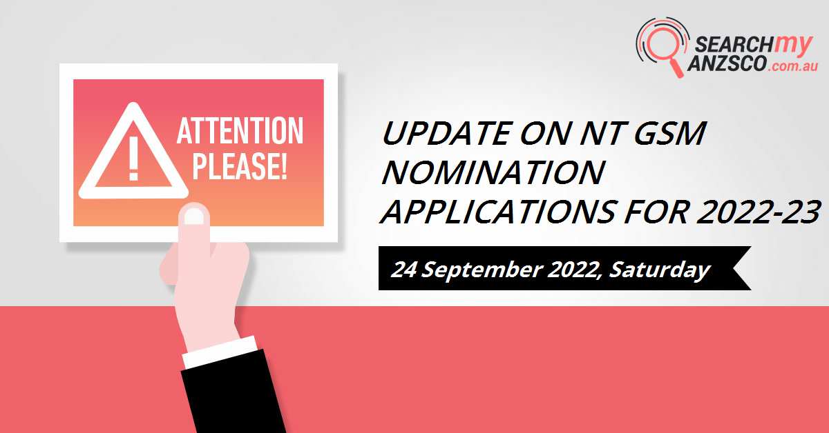 Update on NT GSM nomination applications for 2022-23