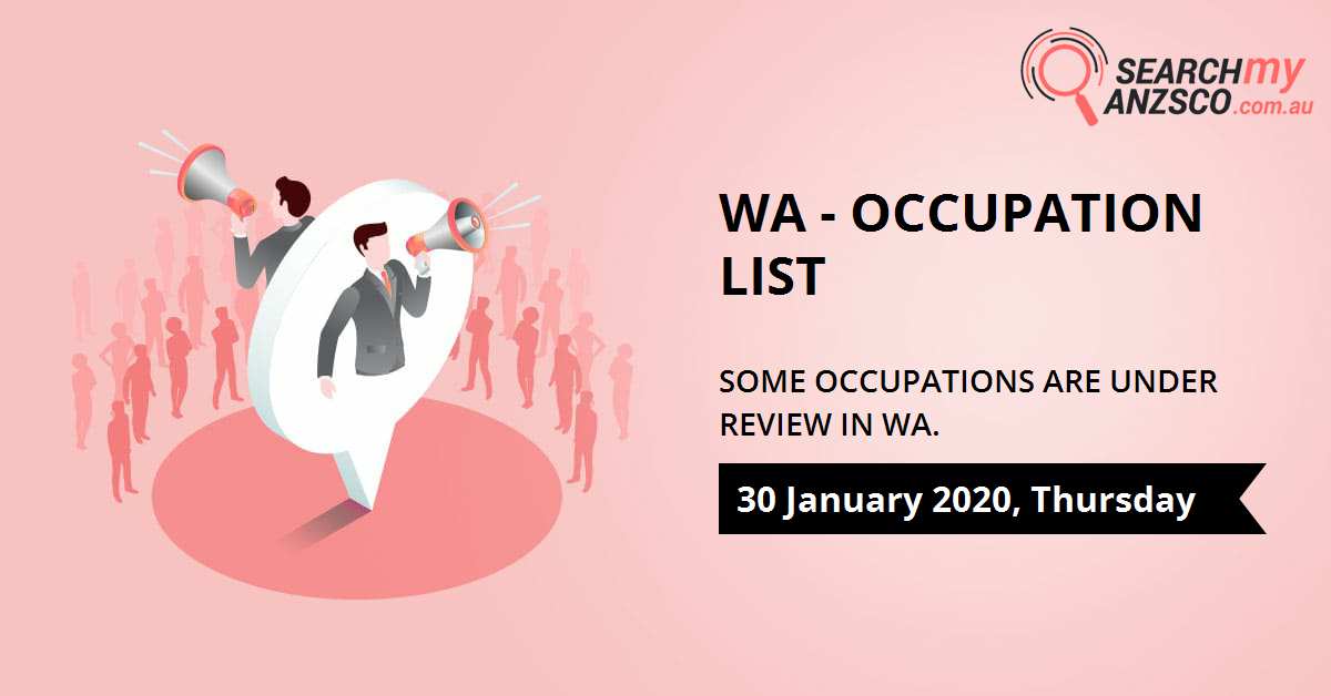 WA - Occupation list