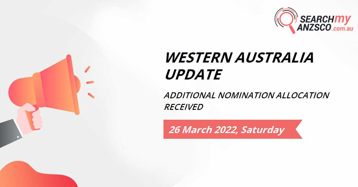 Western Australia Update